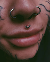 Bruce – Bat Silhouette – 14K Gold Threadless End - piercing - zone.com