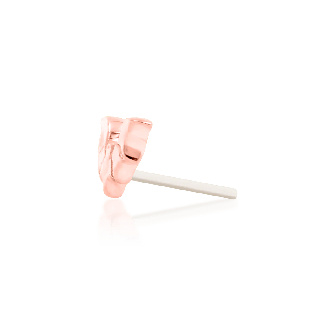 Bruce – Bat Silhouette – 14K Gold Threadless End - piercing - zone.com