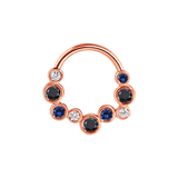 Bubble Bezel Seamless Ring – 14K Gold Graduated Cluster - piercing - zone.com