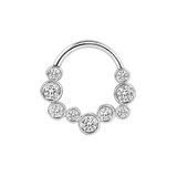 Bubble Bezel Seamless Ring – 14K Gold Graduated Cluster - piercing-zone.com