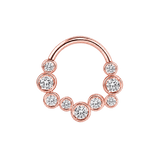 Bubble Bezel Seamless Ring – 14K Gold Graduated Cluster - piercing-zone.com