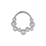 Bubble Bezel Seamless Ring – 14K Gold Graduated Cluster - piercing - zone.com