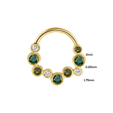 Bubble Bezel Seamless Ring – 14K Gold Graduated Cluster - piercing - zone.com