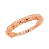 Bubble Chain Seamless Ring – 14K Gold Cup & Divot Design - piercing - zone.com