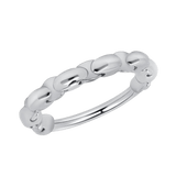 Bubble Chain Seamless Ring – 14K Gold Cup & Divot Design - piercing - zone.com