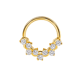 Bubble Prong Seamless Ring – 14K Gold Cluster Design - piercing-zone.com