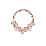 Bubble Prong Seamless Ring – 14K Gold Cluster Design - piercing-zone.com