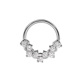 Bubble Prong Seamless Ring – 14K Gold Cluster Design - piercing - zone.com