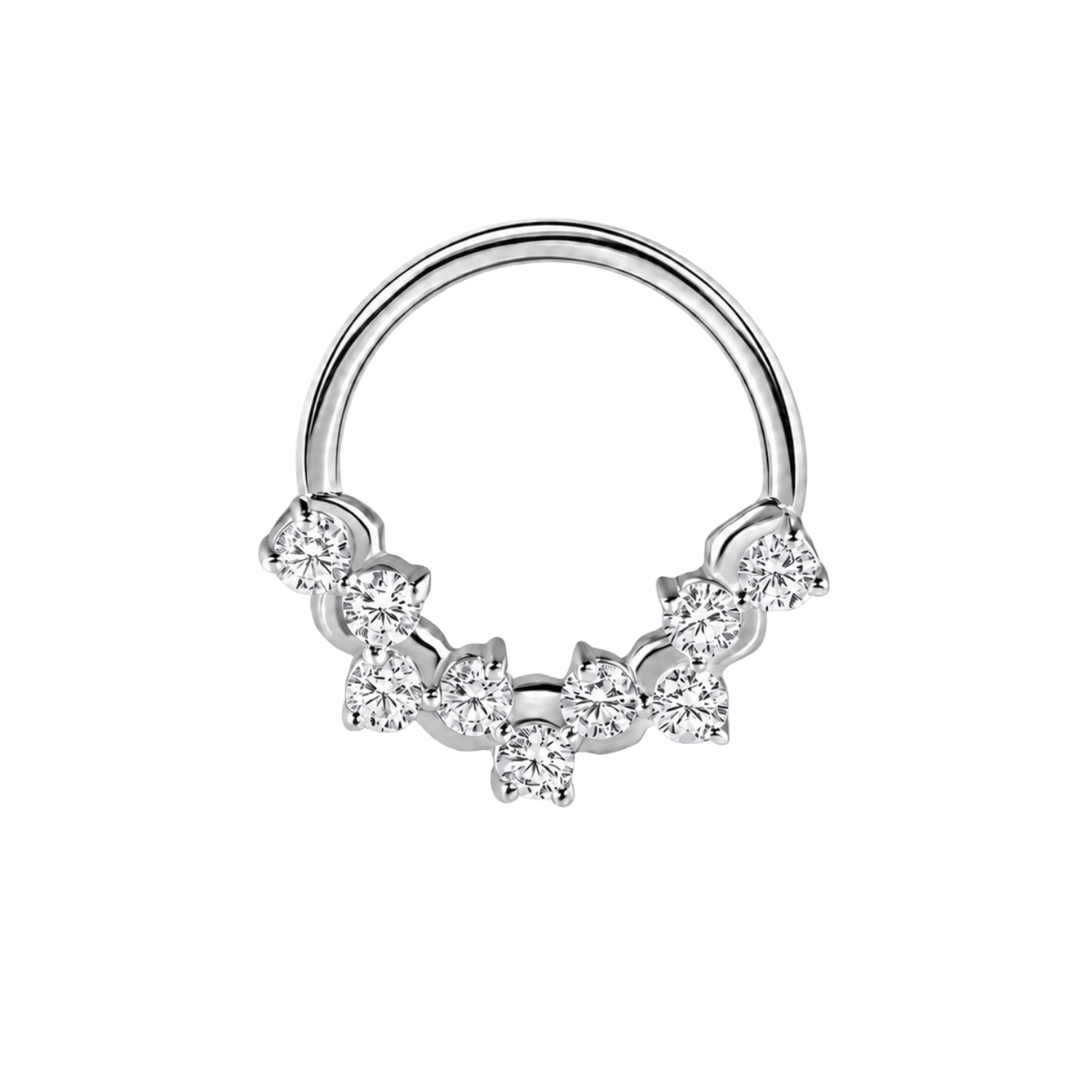 Bubble Prong Seamless Ring – 14K Gold Cluster Design - piercing-zone.com