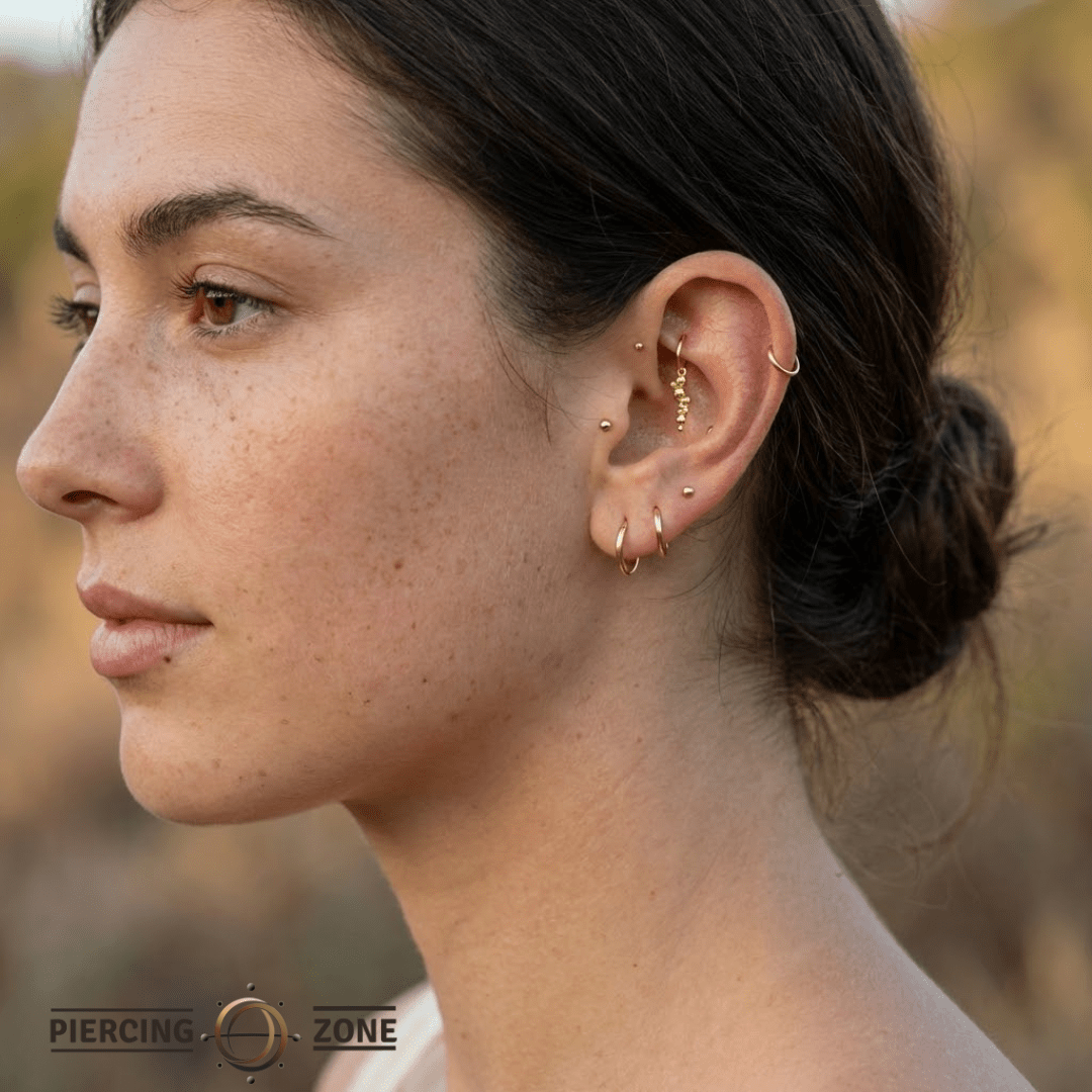 Bubbles – 14K & 18K Gold Charm - piercing - zone.com