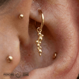 Bubbles – 14K & 18K Gold Charm - piercing - zone.com