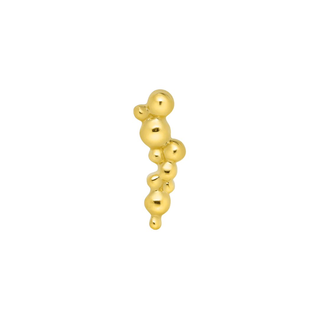 Bubbles – 14K Gold Threadless & Threaded End - piercing - zone.com