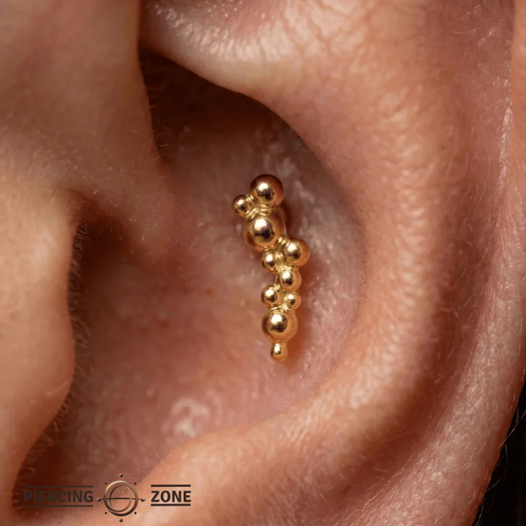 Bubbles – 14K Gold Threadless/Threaded End - piercing - zone.com