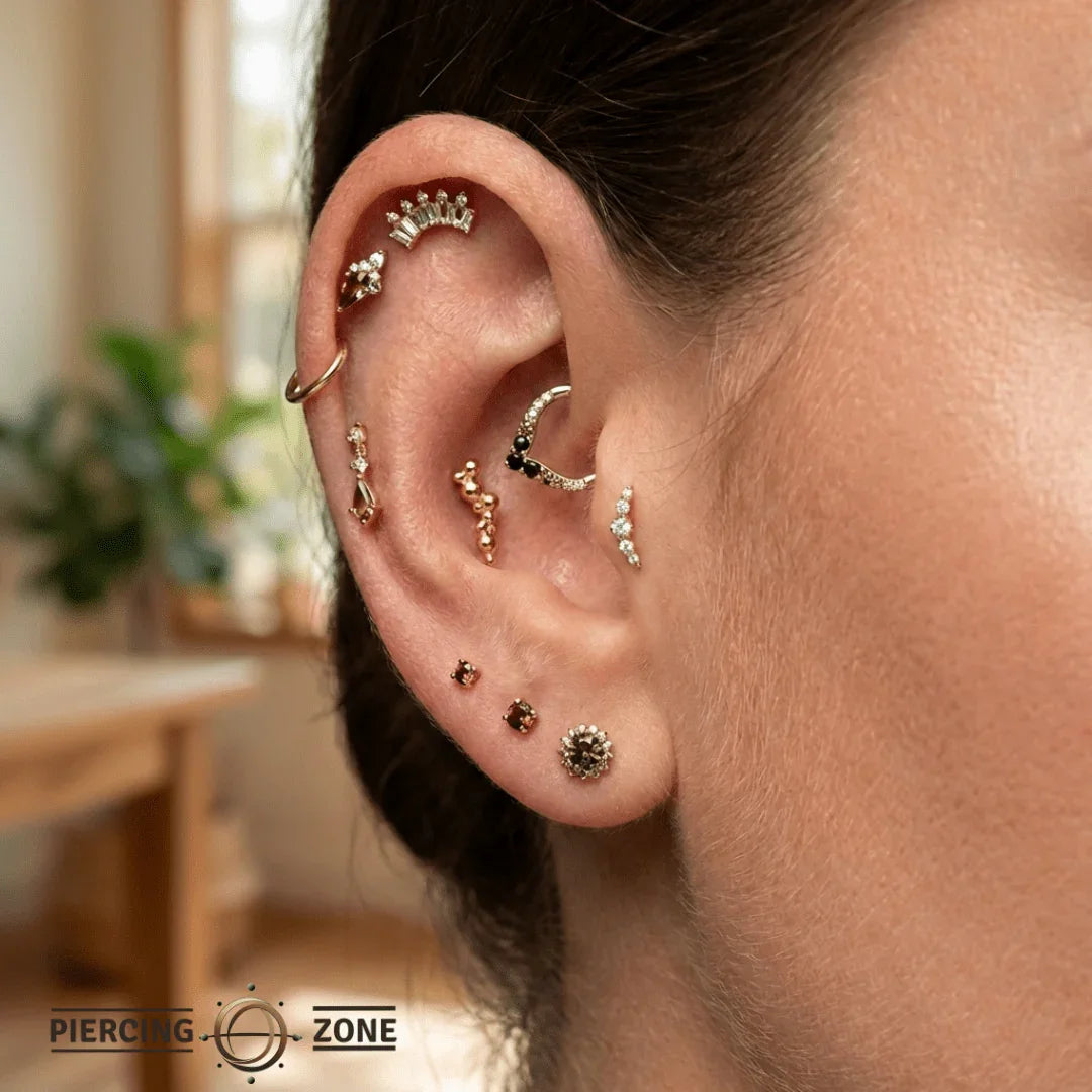 Bubbles – 14K Gold Threadless/Threaded End - piercing - zone.com