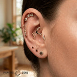 Bubbles – 14K Gold Threadless/Threaded End - piercing - zone.com