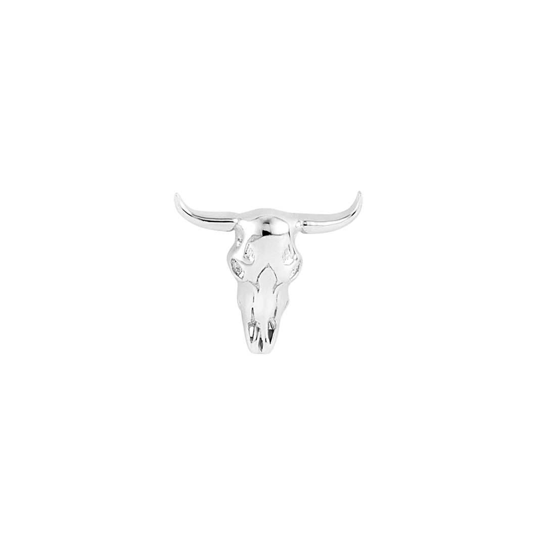 Buckaroo Skull – 14K Gold Threadless & Threaded End - piercing - zone.com