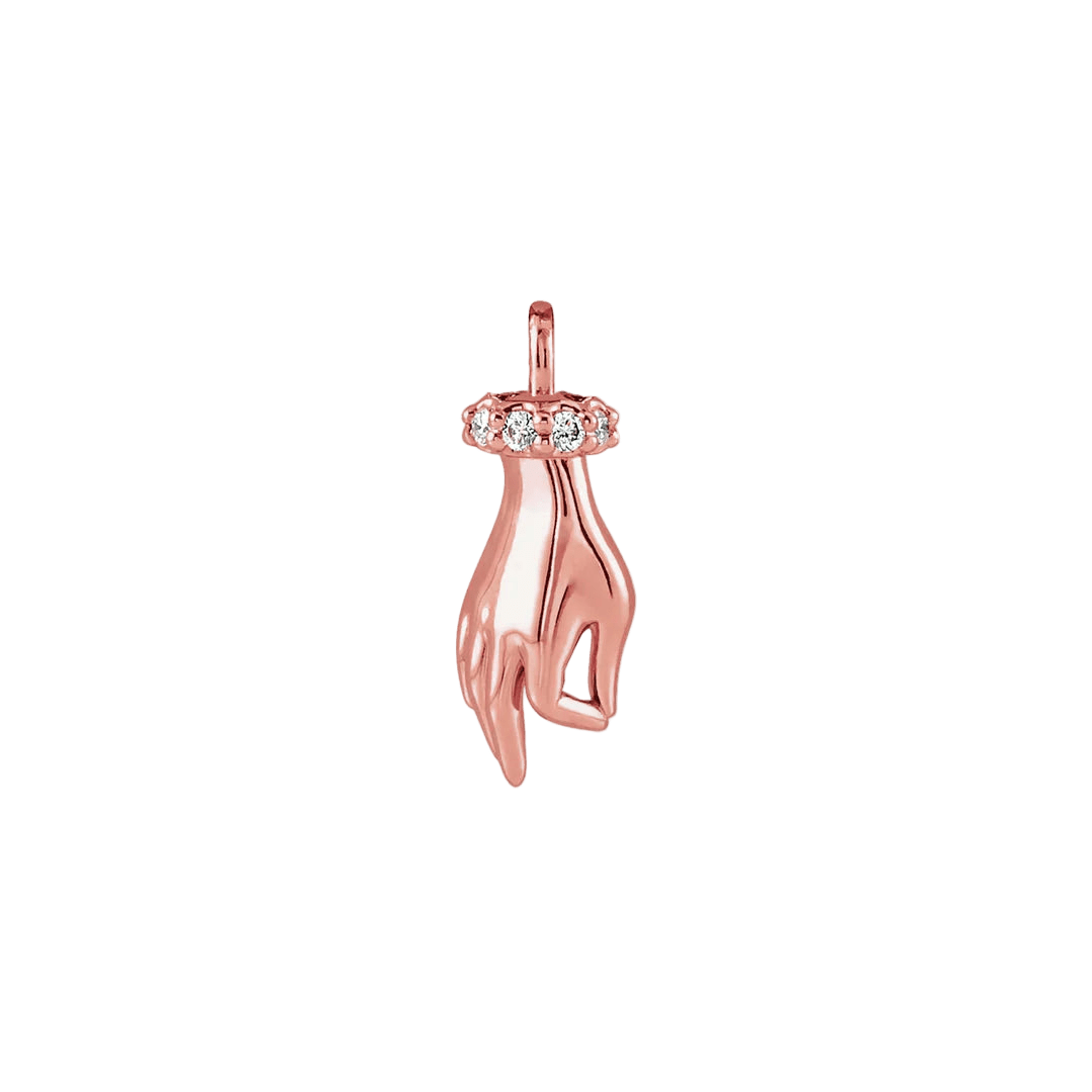 Buddha’s Hand – 14K & 18K Gold Charm - piercing - zone.com