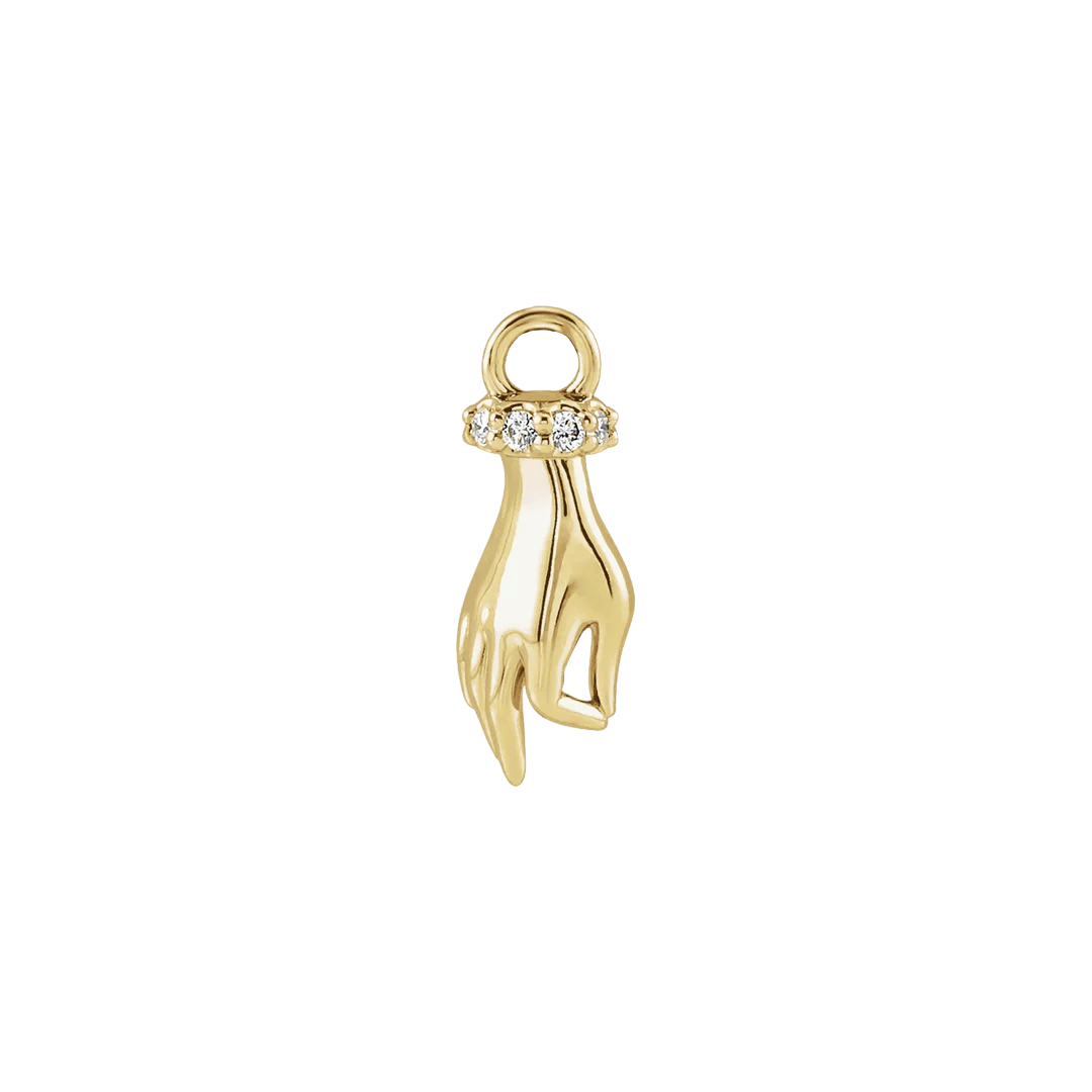 Buddha’s Hand – 14K & 18K Gold Charm - piercing - zone.com