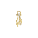 Buddha’s Hand – 14K & 18K Gold Charm - piercing - zone.com