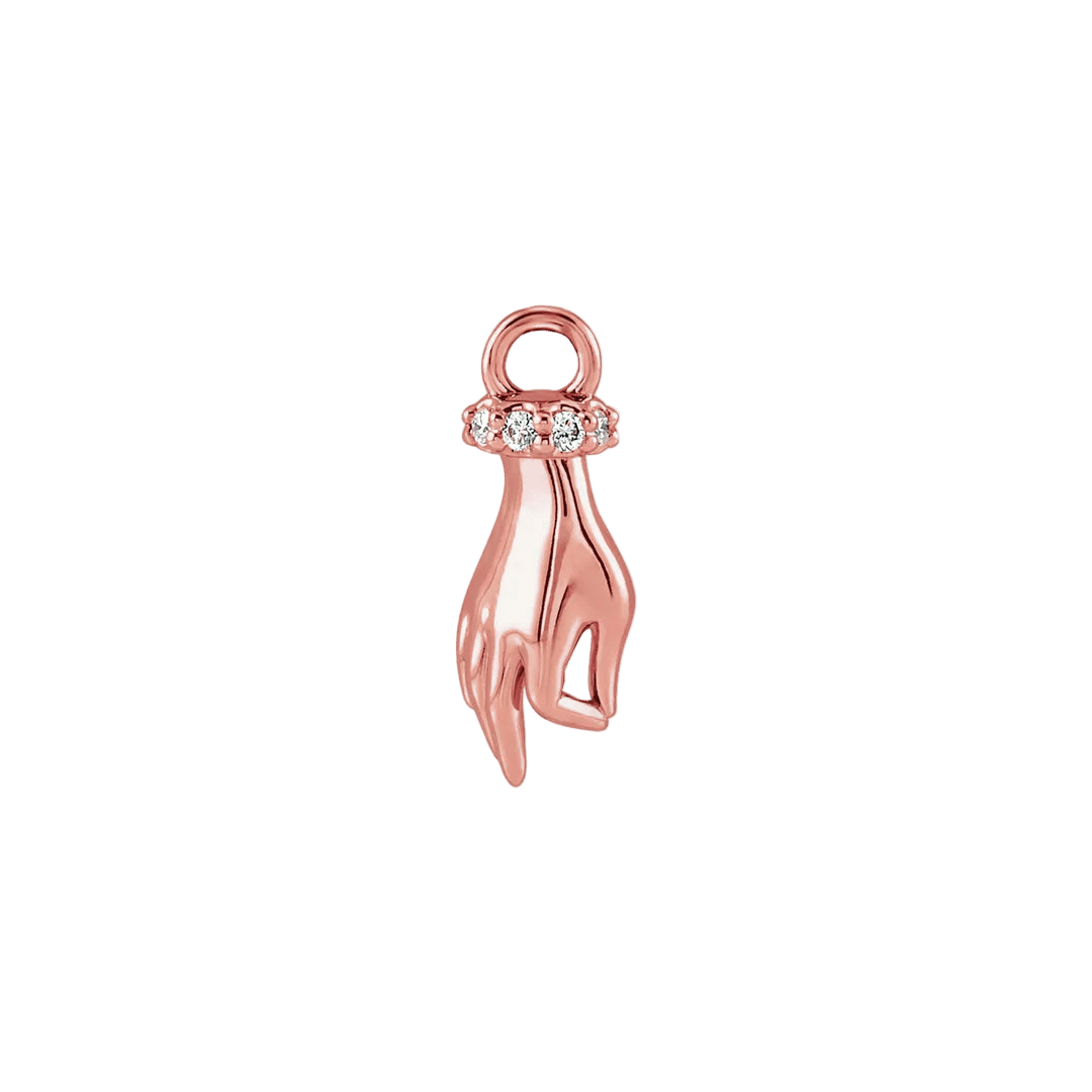 Buddha’s Hand – 14K & 18K Gold Charm - piercing - zone.com