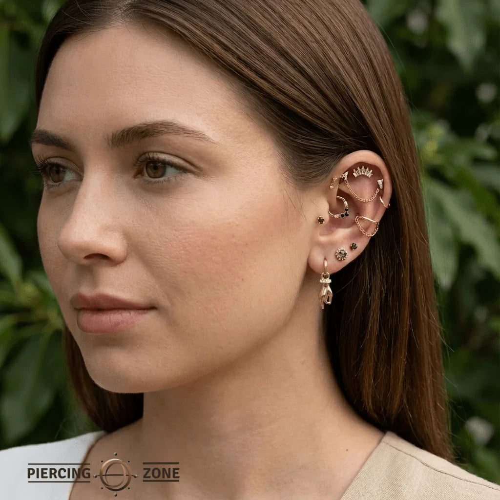 Buddha’s Hand – 14K & 18K Gold Charm - piercing - zone.com