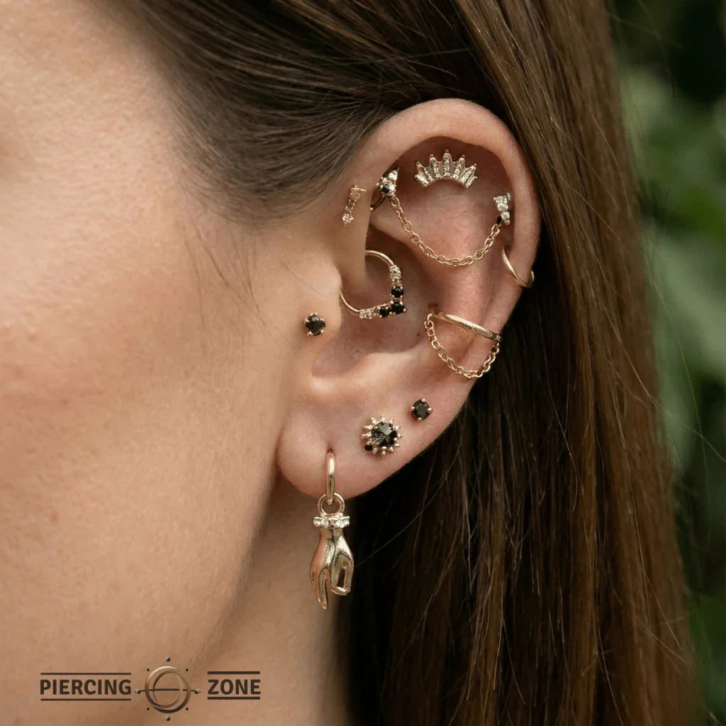 Buddha’s Hand – 14K & 18K Gold Charm - piercing - zone.com