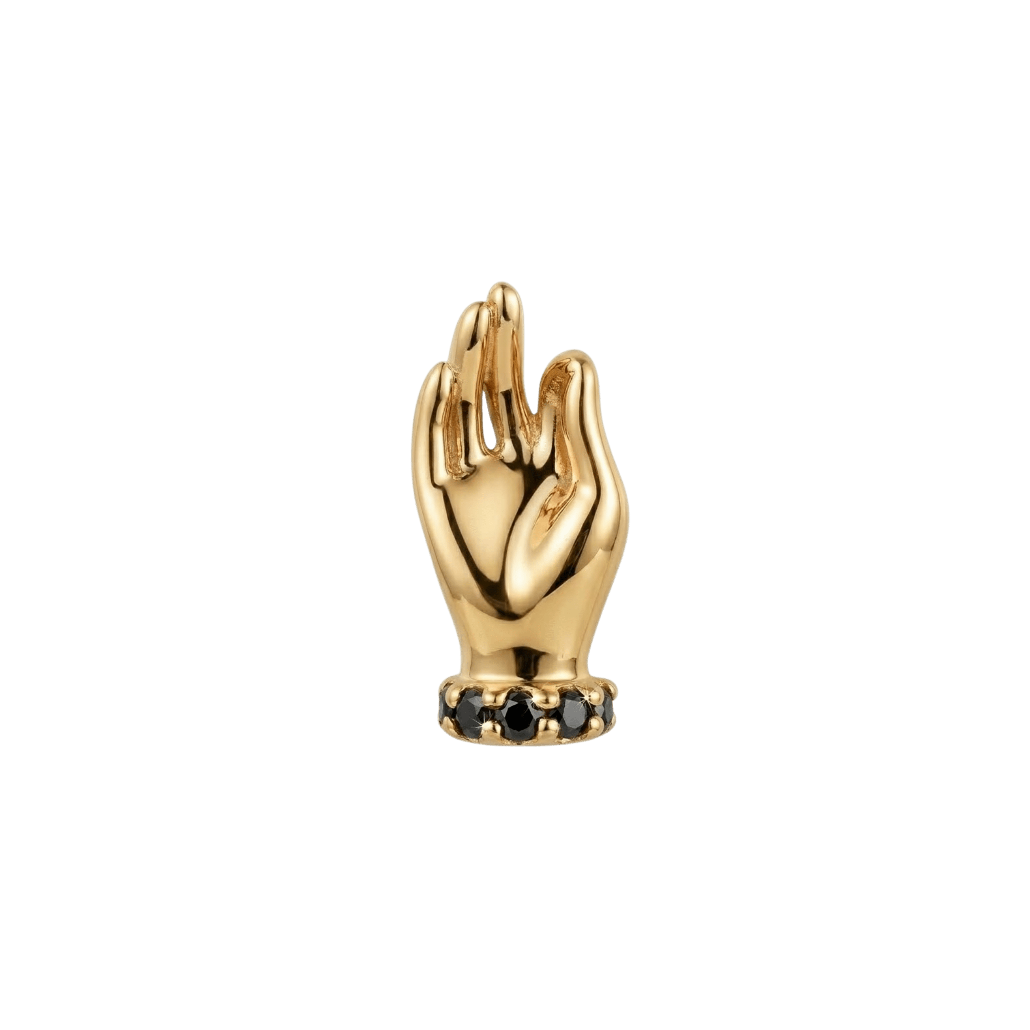 Buddha's Hand – 14K Gold Threadless/Threaded End - piercing-zone.com