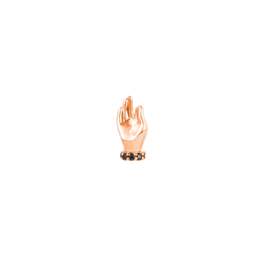 Buddha's Hand – 14K Gold Threadless/Threaded End - piercing - zone.com
