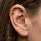 Burst - 14K Gold Threadless/Threaded - piercing - zone.com