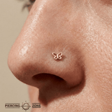 Butterfly – 14K Gold Threadless/Threaded End - piercing - zone.com