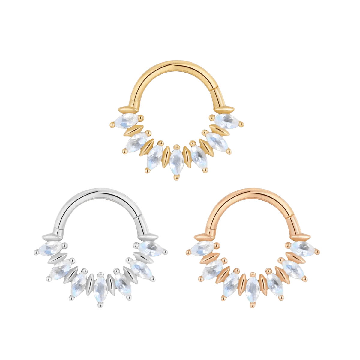 Purpose - Rainbow Moonstone - 14K Gold Clicker