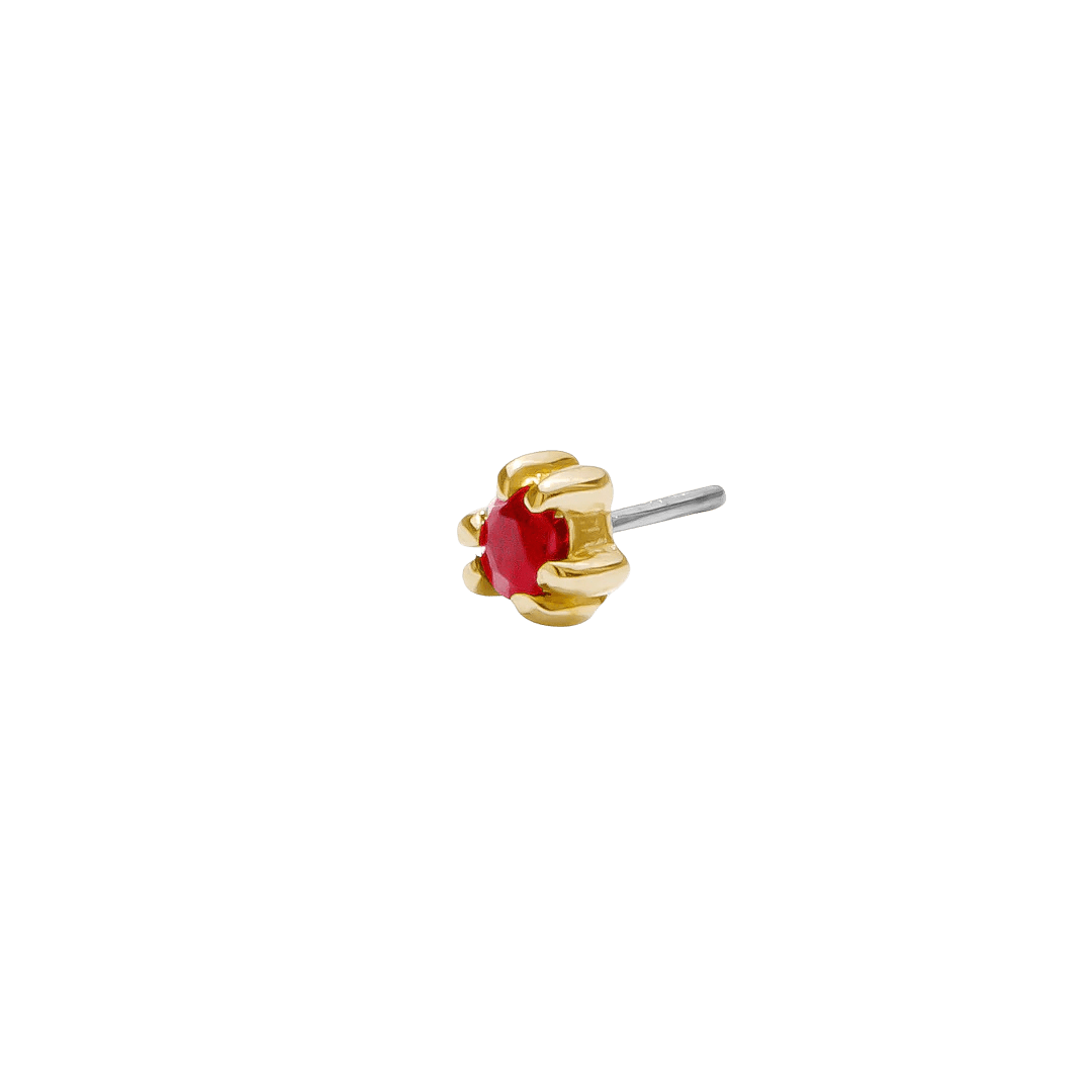 Iris – 14K Gold Birthstone Triangle Threadless End