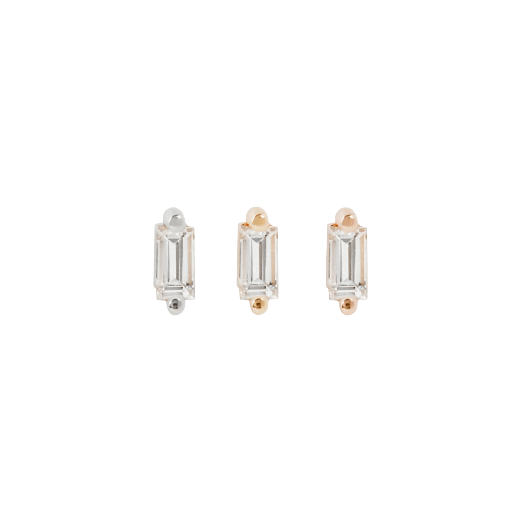 PARIS - WHITE TOPAZ - THREADLESS END piercing-zone.com