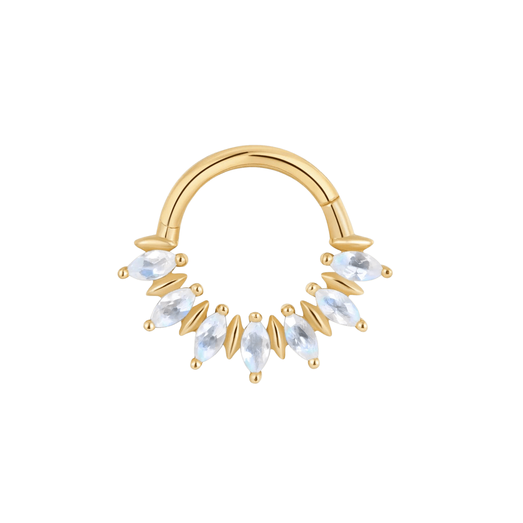 Purpose - Rainbow Moonstone - 14K Gold Clicker