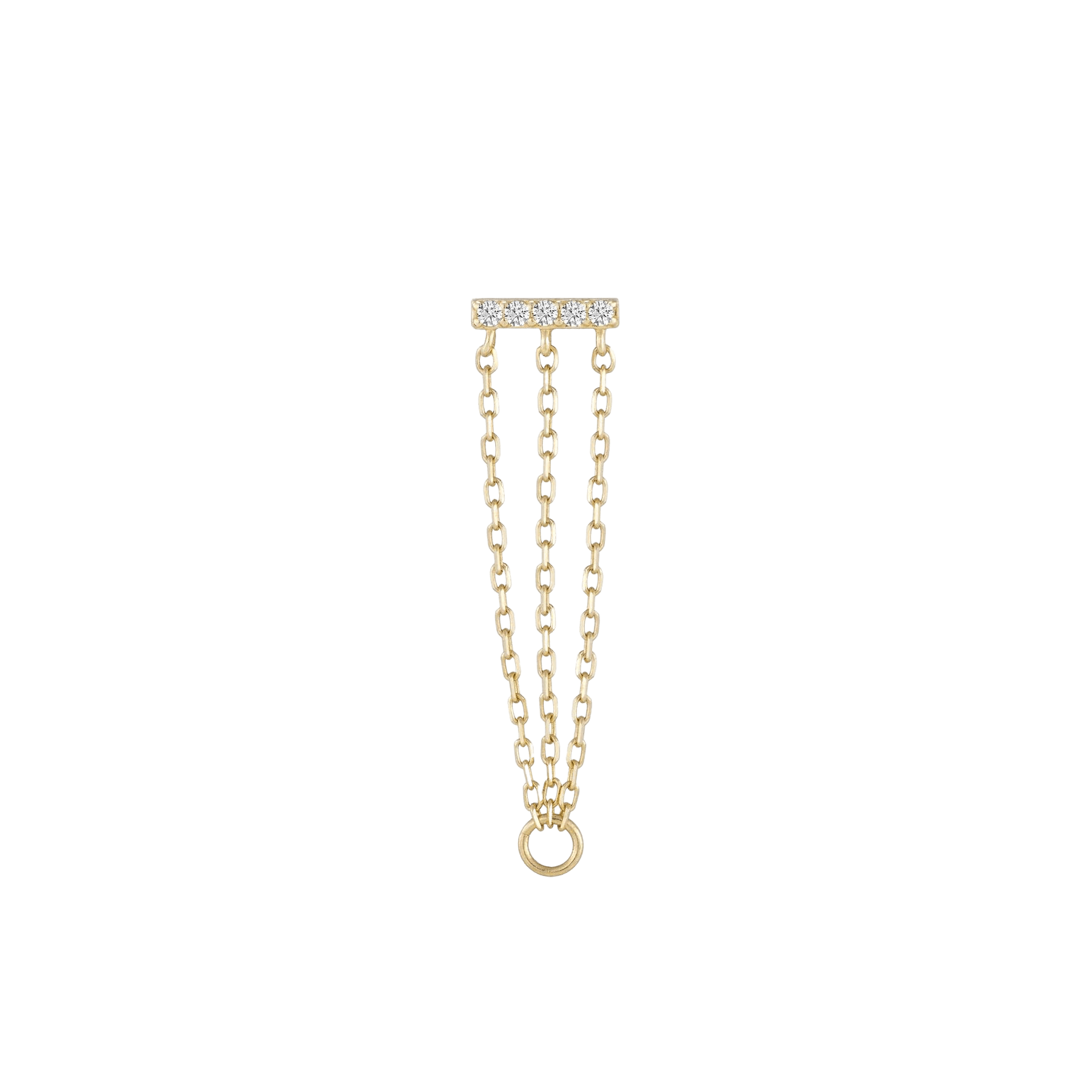 AURALIE - CZ - GOLD THREADLESS END piercing-zone.com