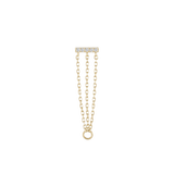 AURALIE - CZ - GOLD THREADLESS END piercing-zone.com