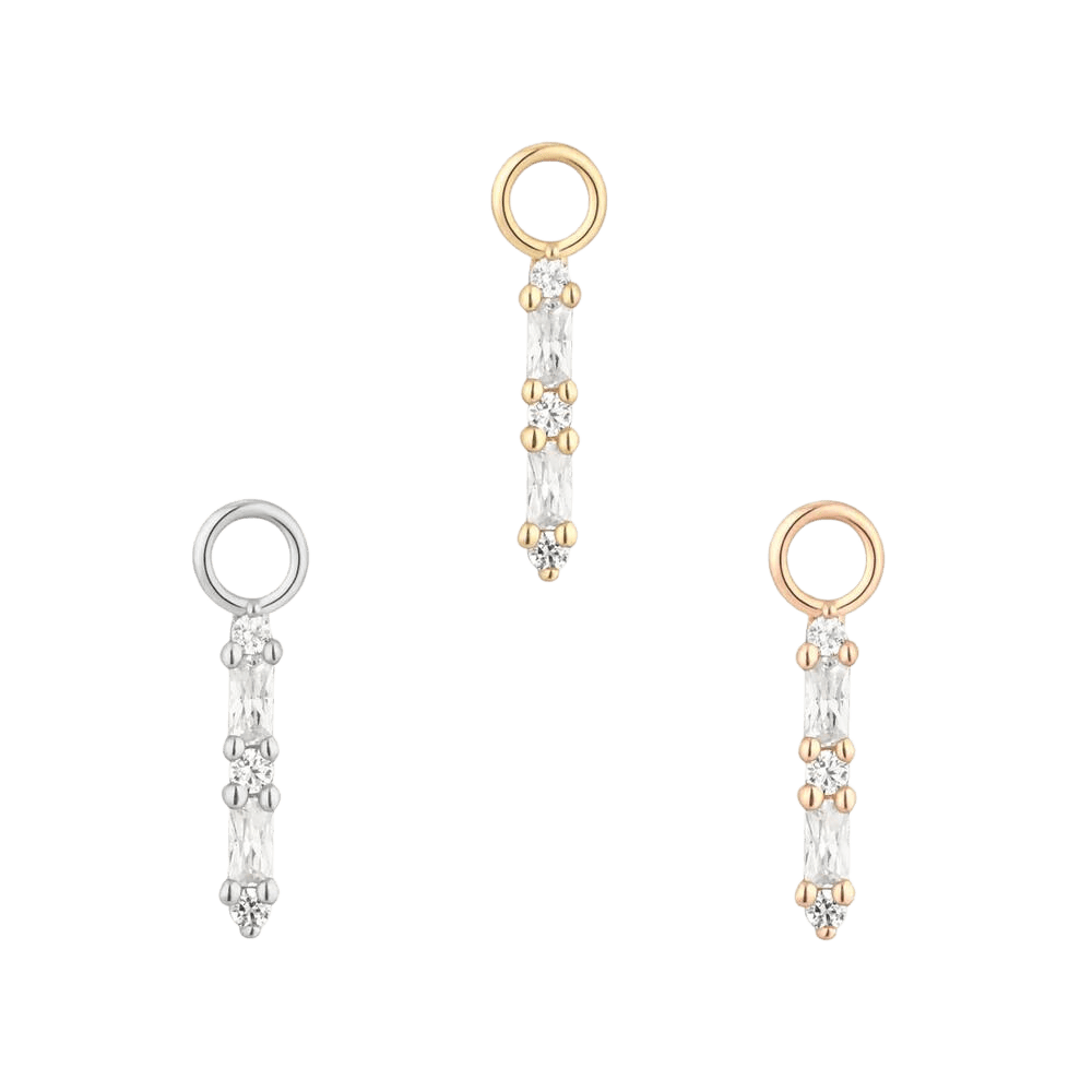 STANDOUT - CZ - GOLD CHARM piercing-zone.com