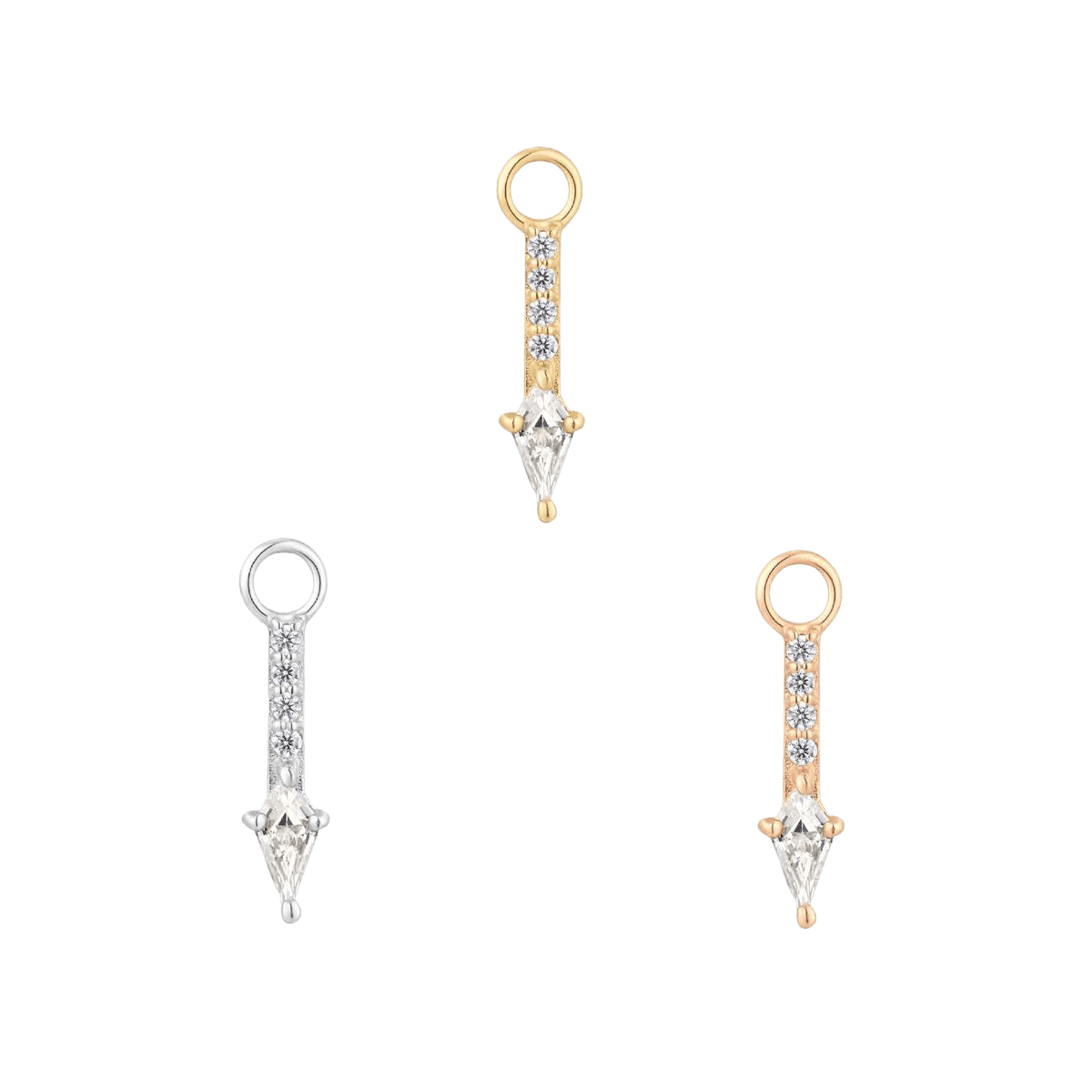 MERCER - CZ - GOLD CHARM piercing-zone.com
