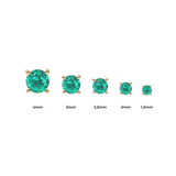 Emerald Prong – 14K Gold Lab-Grown Threadless End