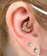 ELITE - CZ - SOLID 14KT GOLD CLICKER piercing-zone.com