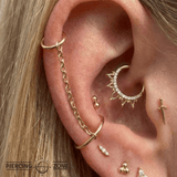 Cable Chain – 14K Gold Piercing Chain - piercing - zone.com