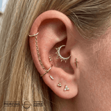 Cable Chain – 14K Gold Piercing Chain - piercing - zone.com
