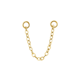 Cable Chain – 14K Gold Piercing Chain - piercing - zone.com