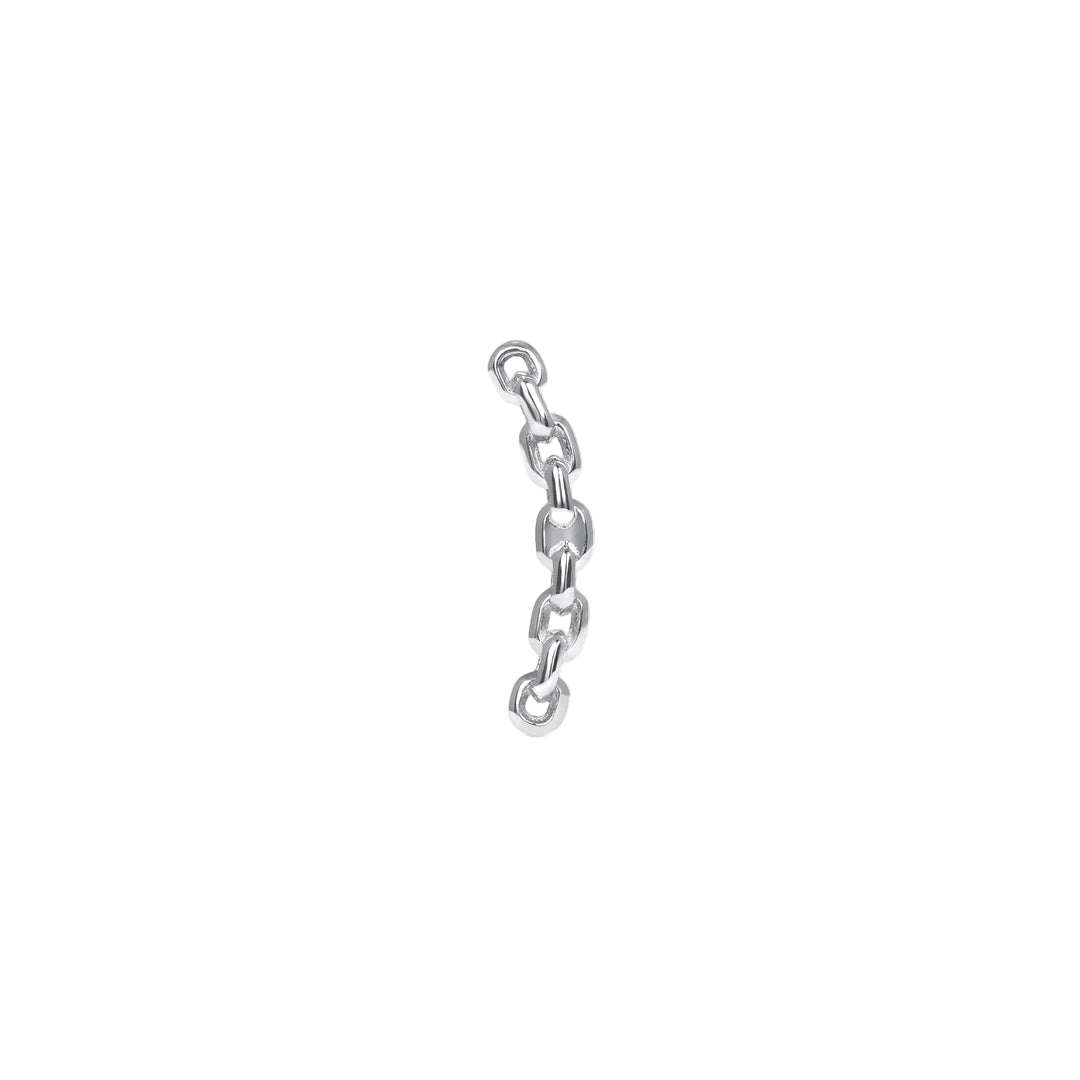 Cable Curved Chain Stud – 14K Gold Threadless & Threaded End - piercing - zone.com