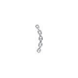 Cable Curved Chain Stud – 14K Gold Threadless & Threaded End - piercing - zone.com