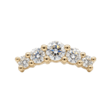 Cabo - 14K Gold Graduating Arc Threadless/Threaded End - piercing - zone.com