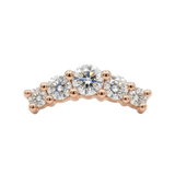 Cabo - 14K Gold Graduating Arc Threadless/Threaded End