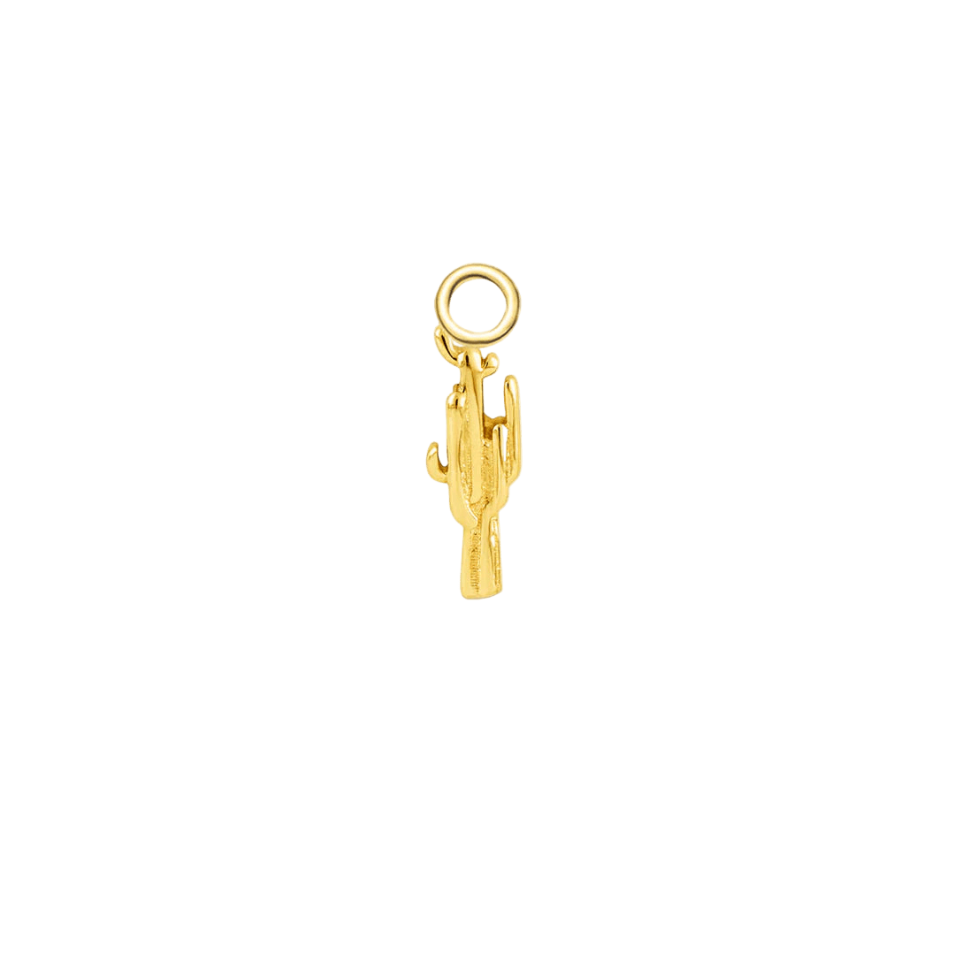 Cactus – 14K & 18K Gold Charm - piercing - zone.com