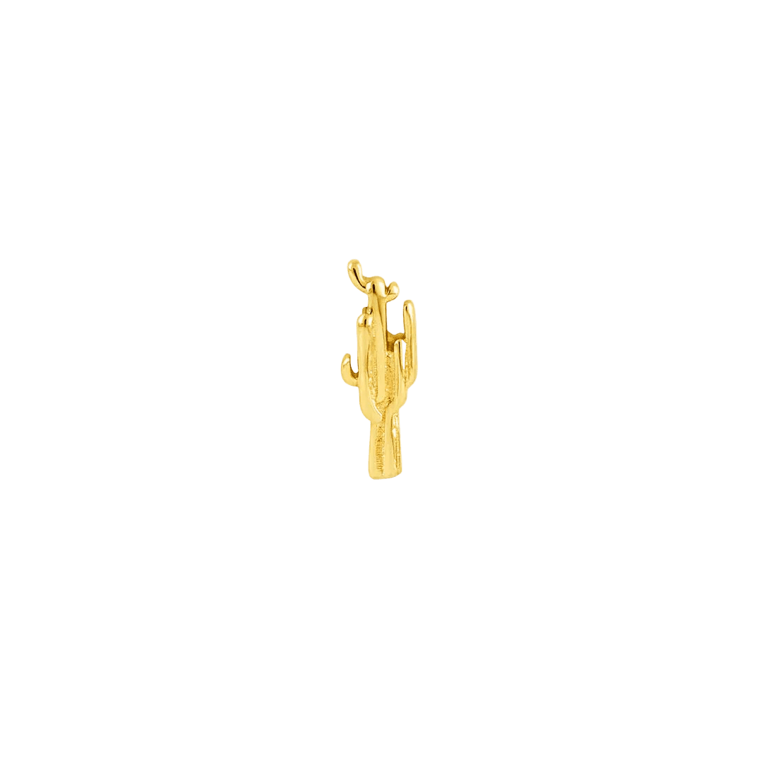 Cactus – 14K Gold Threadless/Threaded End - piercing - zone.com