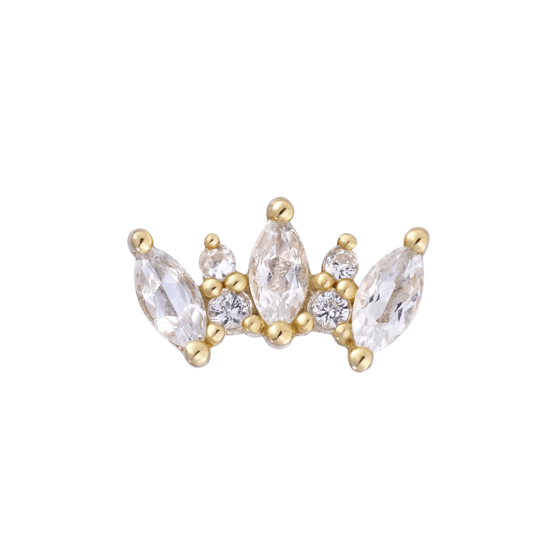 ALICE - WHITE SAPPHIRE - THREADLESS END piercing-zone.com